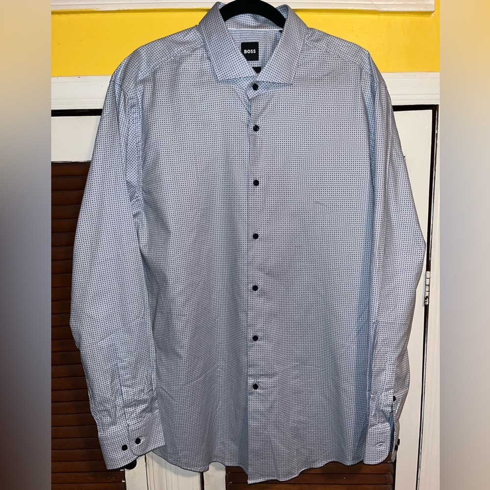 Hugo Boss slim fit printed dress shirt